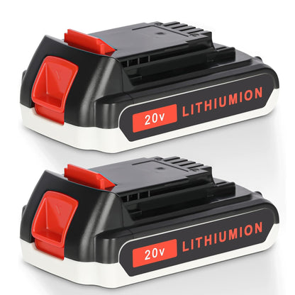 2 Packs JYJZPB 3000mAh Replace 20V Lithium Battery Compatible for Black and Decker LB20 LBXR20 Decker MAX Cordless Tools