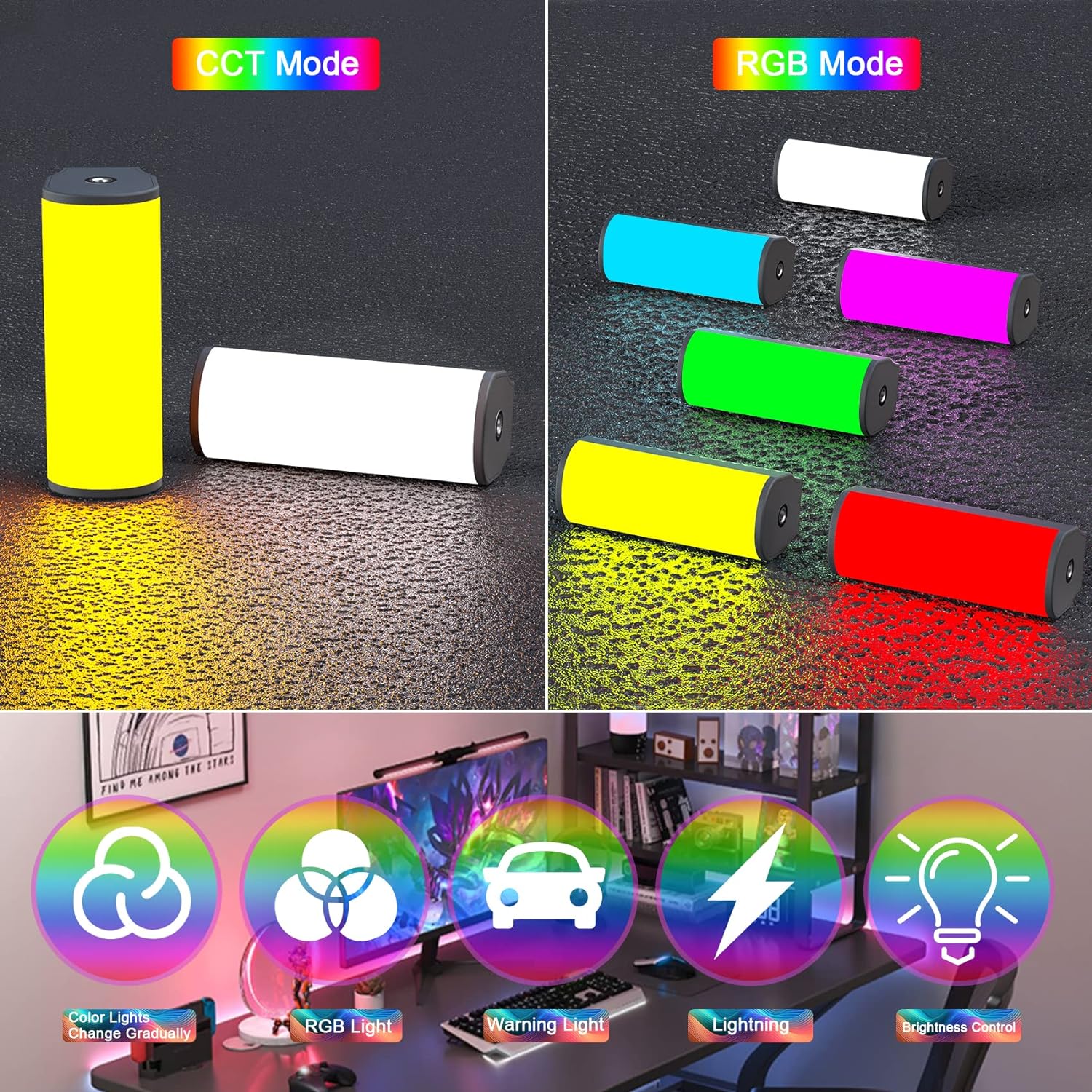JYJZPB Magnetic Handheld RGB Stick Light Wand 360° Full RGB Light Mini LED Video Light Stick for Photography TikTok YouTube Vlog