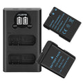 2-Packs JYJZPB EN-EL14 EN-EL14a Replacement Cameras Battery Dual USB Charger Set Compatible for Nikon D5600, D3200, D3500, D3300, D3400, D3100, D5100, D5200, D5300, DF Coolpix P7000 P7100 P7700 P7800