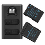 2-Packs JYJZPB EN-EL14 EN-EL14a Replacement Cameras Battery Dual USB Charger Set Compatible for Nikon D5600, D3200, D3500, D3300, D3400, D3100, D5100, D5200, D5300, DF Coolpix P7000 P7100 P7700 P7800