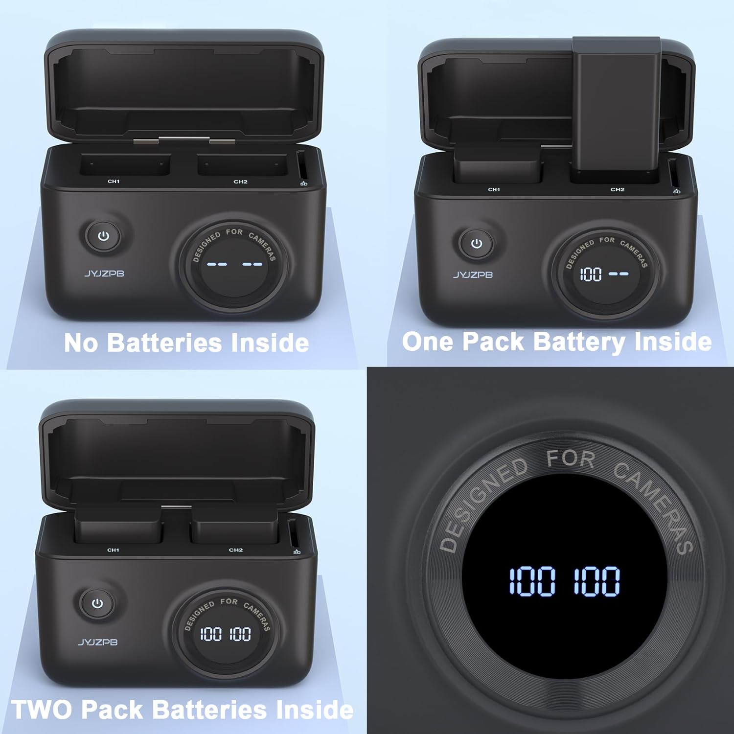 JYJZPB Upgrade EN-EL25 Battery for Nikon Z50, Z50, Z 50, ZFC Battery, for Nikon Z FC Charger Case, Compatible for Nikon MH-32 Charger, Replacement Battery for Nikon EN-EL25, ENEL25 EN-EL25A 1520mAh