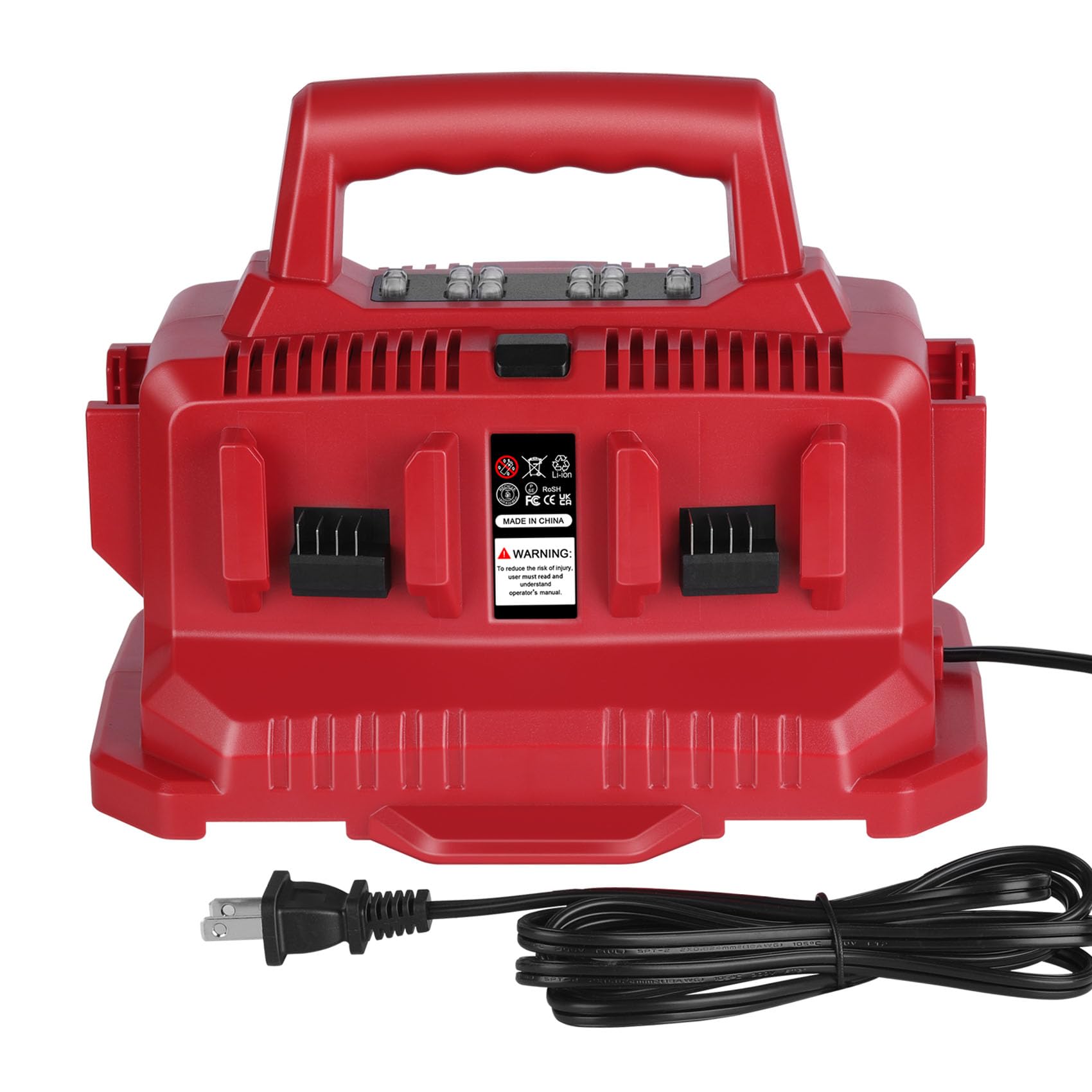 JYJZPB 6 Port Charger Replace for Milwaukee Charger Station, Compatible for Milwaukee 18V M18 Battery,Support Simultaneous Charging