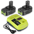 JYJZPB 2 Pack 3.5Ah For Ryobi 18V Battery and Charger Combo Compatible for Ryobi ONE+ Battery P102 P103 P104 P105 P107 P109 P117