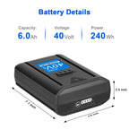JYJZPB 6.0Ah 40V Max Battery for Kobalt, High Capacity, KB245-06 KB540-06 KB2540C-06 KB440-03 KB440-06 KB640-03 KB240-06