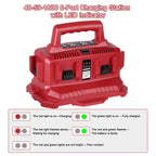 JYJZPB 6 Port Charger Replace for Milwaukee Charger Station, Compatible for Milwaukee 18V M18 Battery,Support Simultaneous Charging