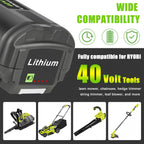 JYJZPB For Ryobi 6.0Ah 40V Li-ion Battery For OP40401 OP4050A OP4050 RY40502 RY40200 RY40400 Cordless Power Tools Rechargeable Battery