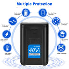 JYJZPB 6.0Ah 40V Max Battery for Kobalt, High Capacity, KB245-06 KB540-06 KB2540C-06 KB440-03 KB440-06 KB640-03 KB240-06