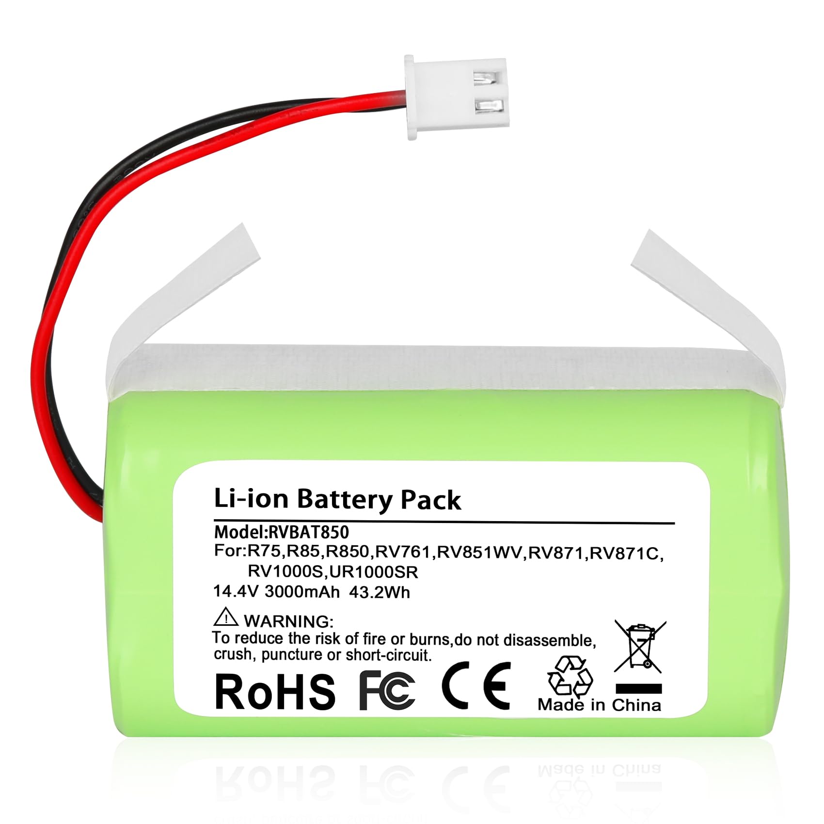 JYJZPB For Shark Vacuum Cleaner Battery 3.0Ah RVBAT850 Battery for Shark Ion Robot RV1001AE R75 R85 R761 RV850 RV1000S RV1000VL